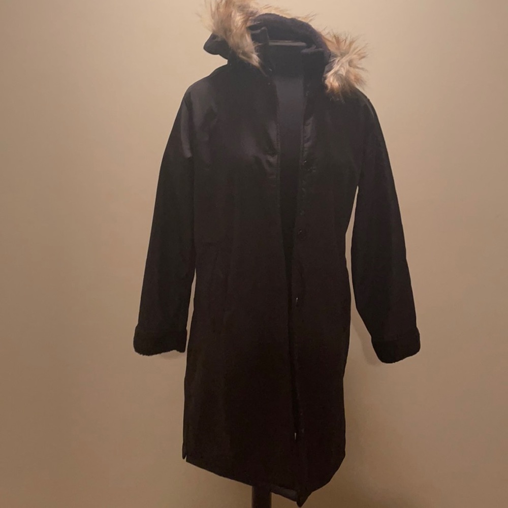 Never Worn! Fur Hood Jacket With Soft Lining